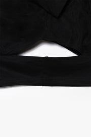 チュールレイヤーT-shirt（プリント有） Black X Black