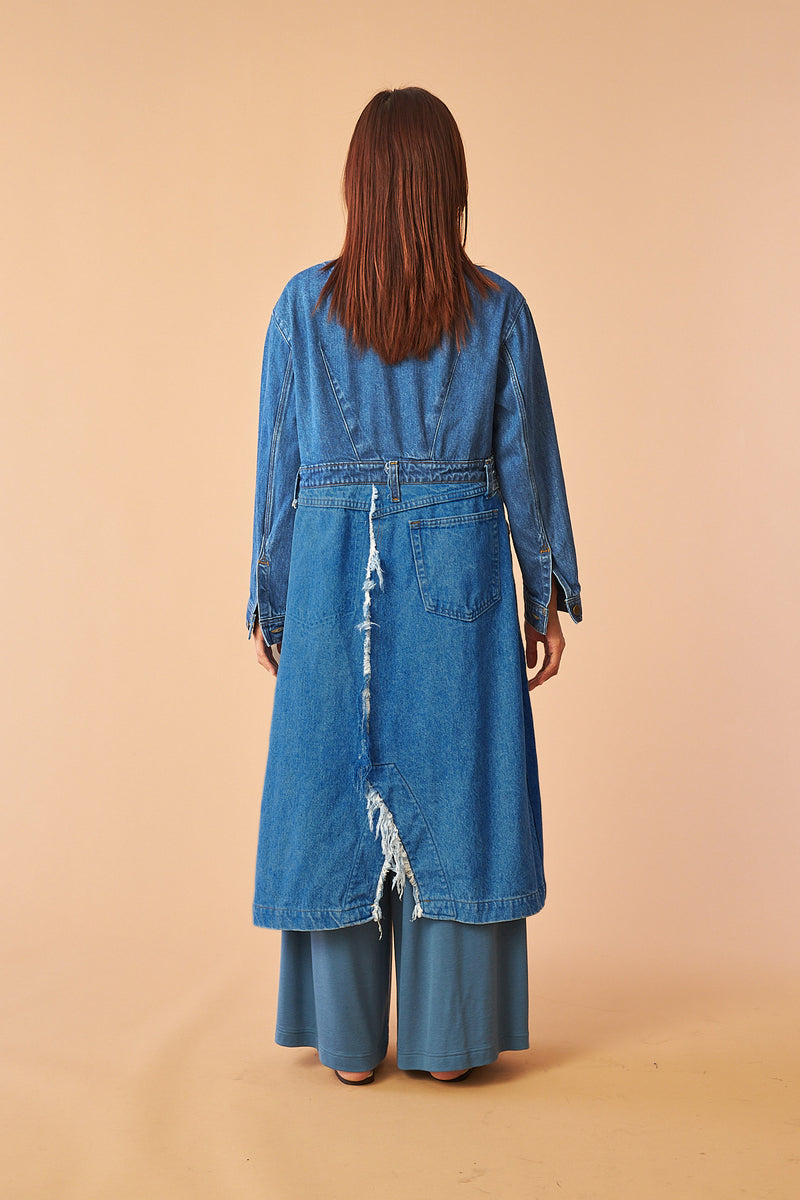 Remake Denim Coat Indigo – WRINN OFFICIAL