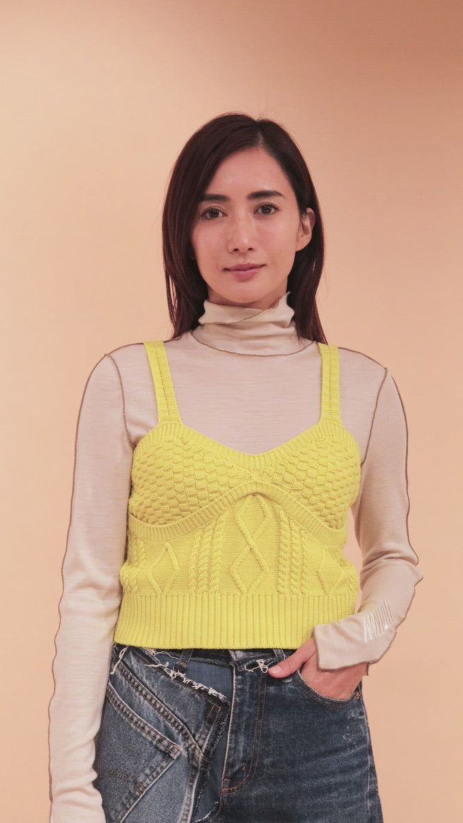 ニット ブラ トップ Yellow – WRINN OFFICIAL