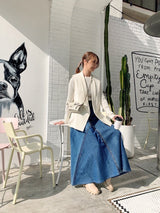 Levi's リメイクデニムスカート コーディネート
