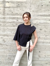２WAY仕様のカットソー"ケープレイヤードトップス"