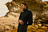 Cashmere puff sleeve