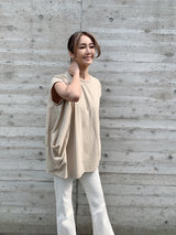夏に活躍間違いなし！"サイドドレープジャージチュニック"
