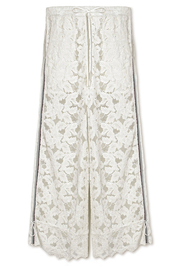 【先行予約】レースワイドパンツ Off White