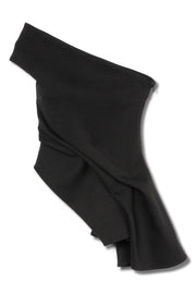 【YU×WRINN 先行予約】ワンショルダーカットソートップス Black