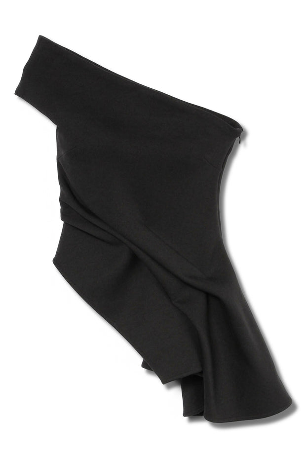 【YU×WRINN 先行予約】ワンショルダーカットソートップス Black