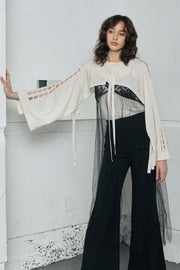 2 Way Knit Vest Off White