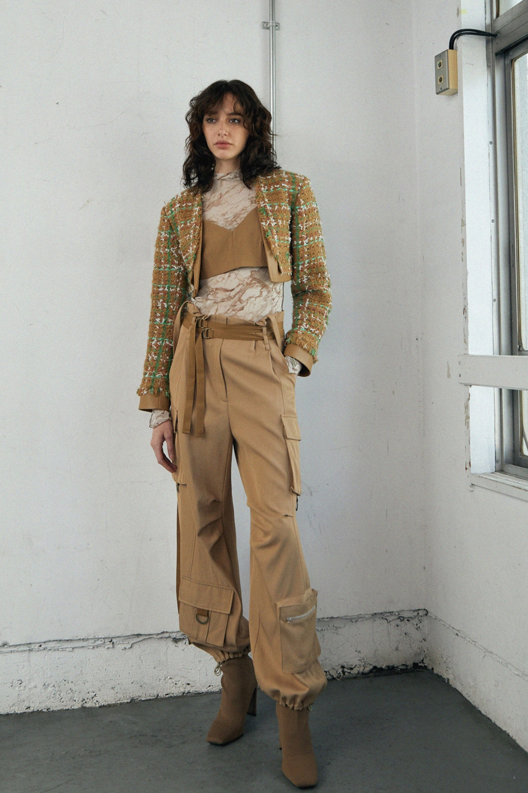 ツイードクロップドジャケット Beige – WRINN OFFICIAL