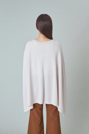 Back Cape Knit Gray Beige