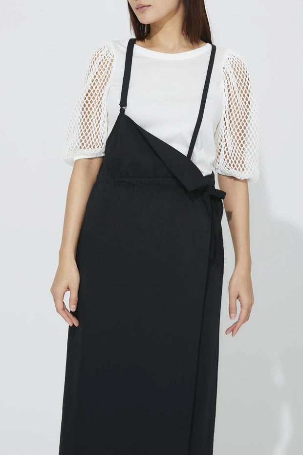 One shoulder Jumper skirt Black