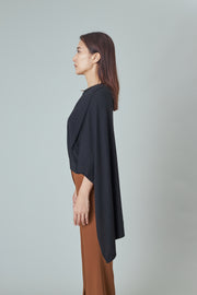 Back Cape Knit Black