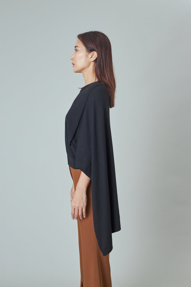 Back Cape Knit Black