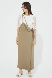 One shoulder Jumper skirt Khaki