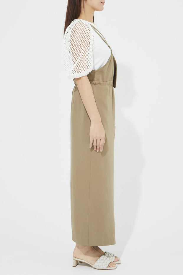 One shoulder Jumper skirt Khaki