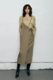 One shoulder Jumper skirt Khaki