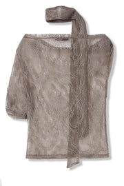 【先行予約】スカーフ付ワンショルTOP Gray Beige