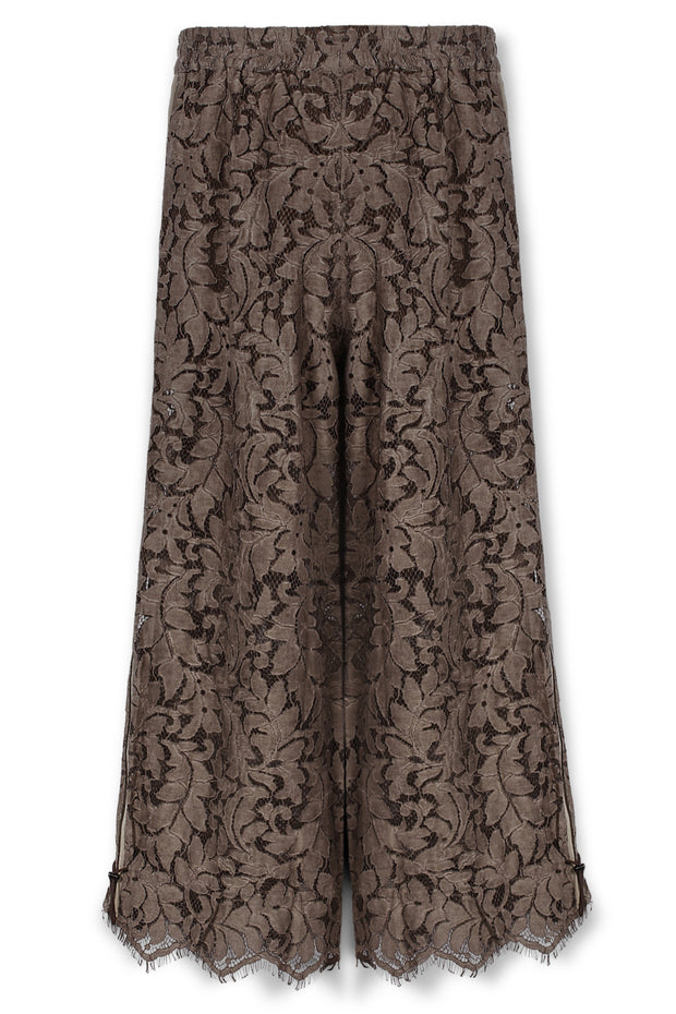 【先行予約】レースワイドパンツ Brown