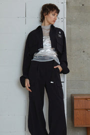 ワーククロップドシャツ　Black