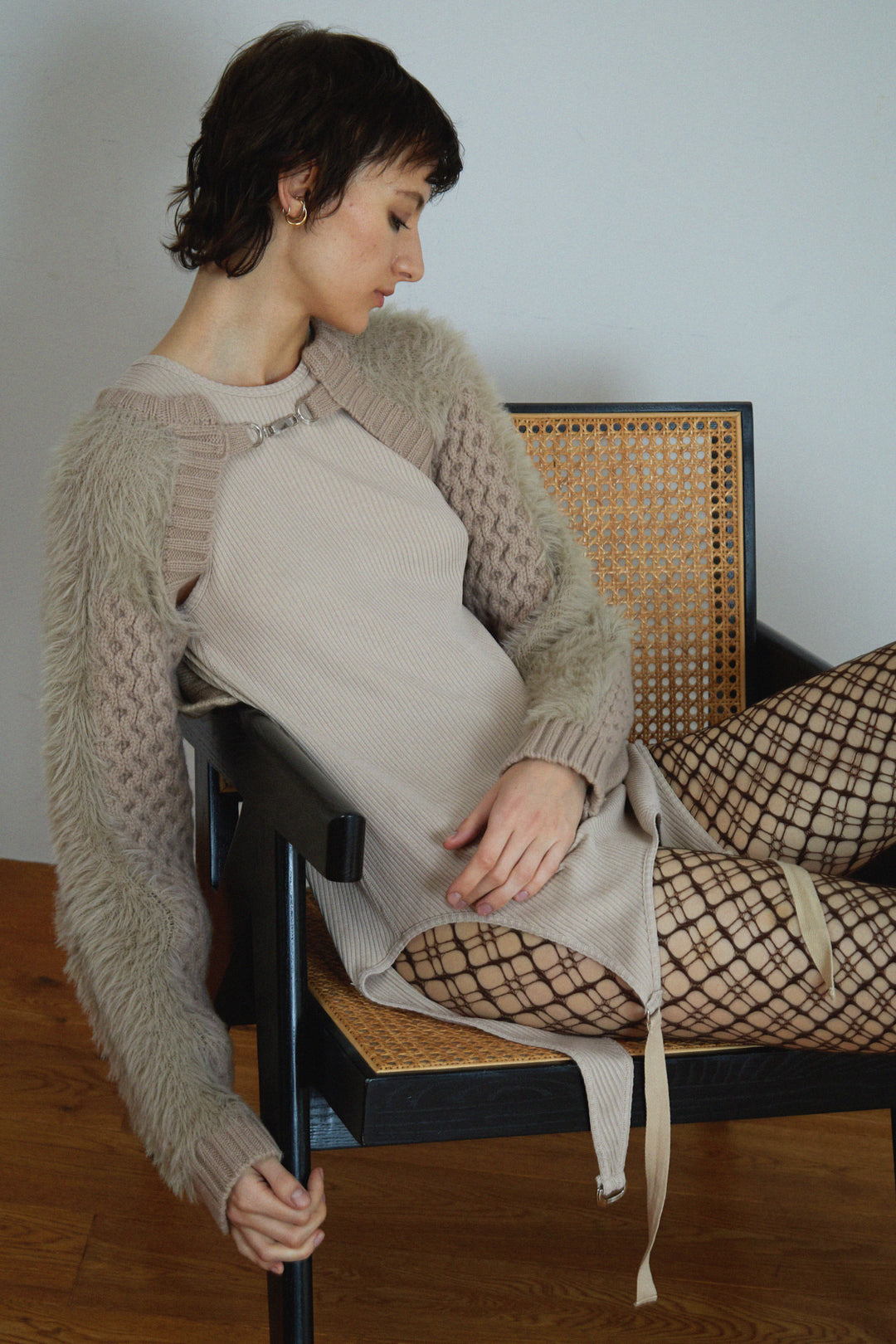 WRINN 2WAY ボリュームニットワンピ