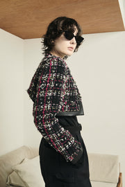 ツイードクロップドジャケット　Black