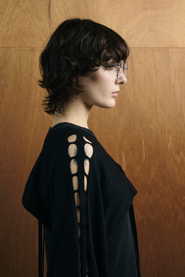 2 Way Knit Vest Black