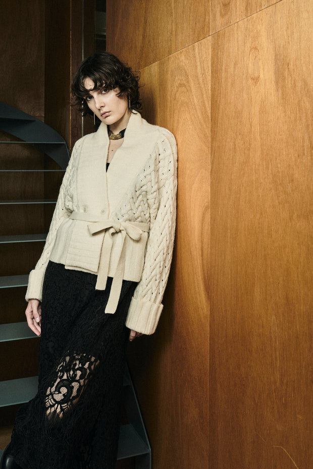 Low gauge short cardigan Off White