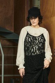 Frill Collar Blouse White