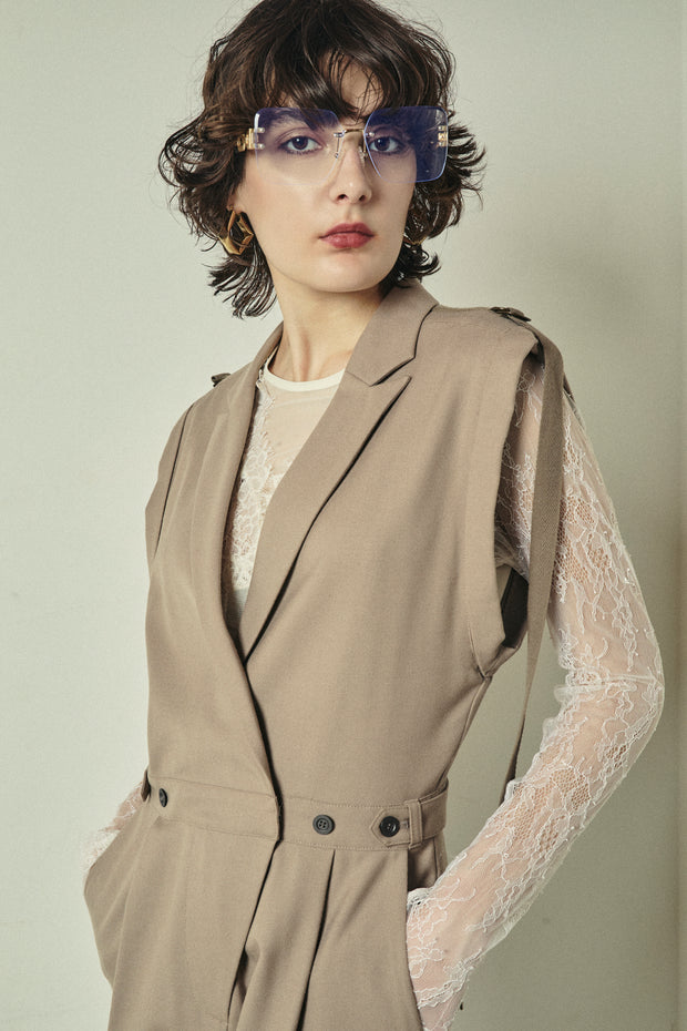 テーラーオールインワン　Beige