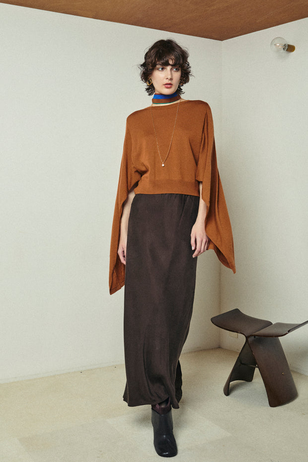 Back Cape Knit Orange