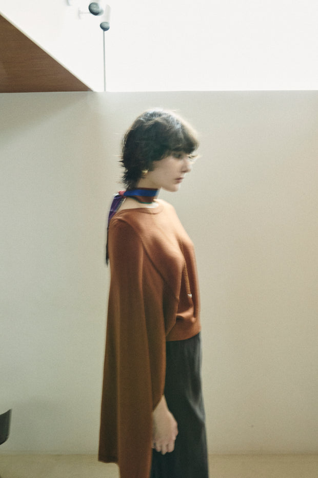 Back Cape Knit Orange