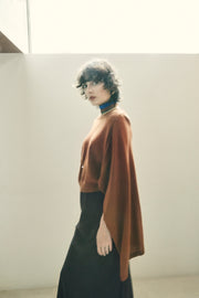 Back Cape Knit Orange