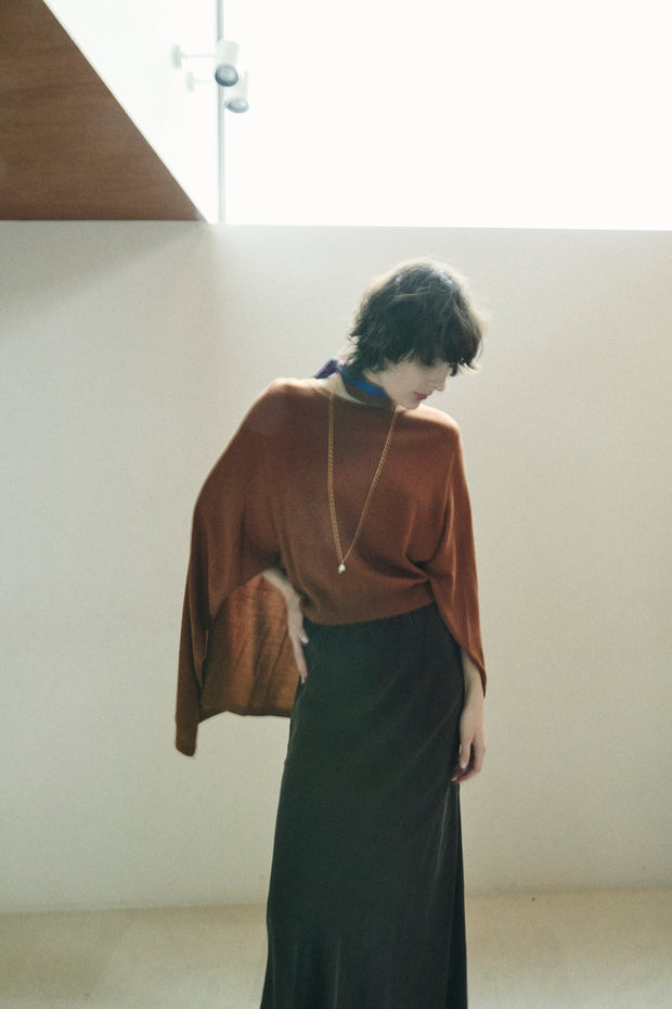 Back Cape Knit Orange