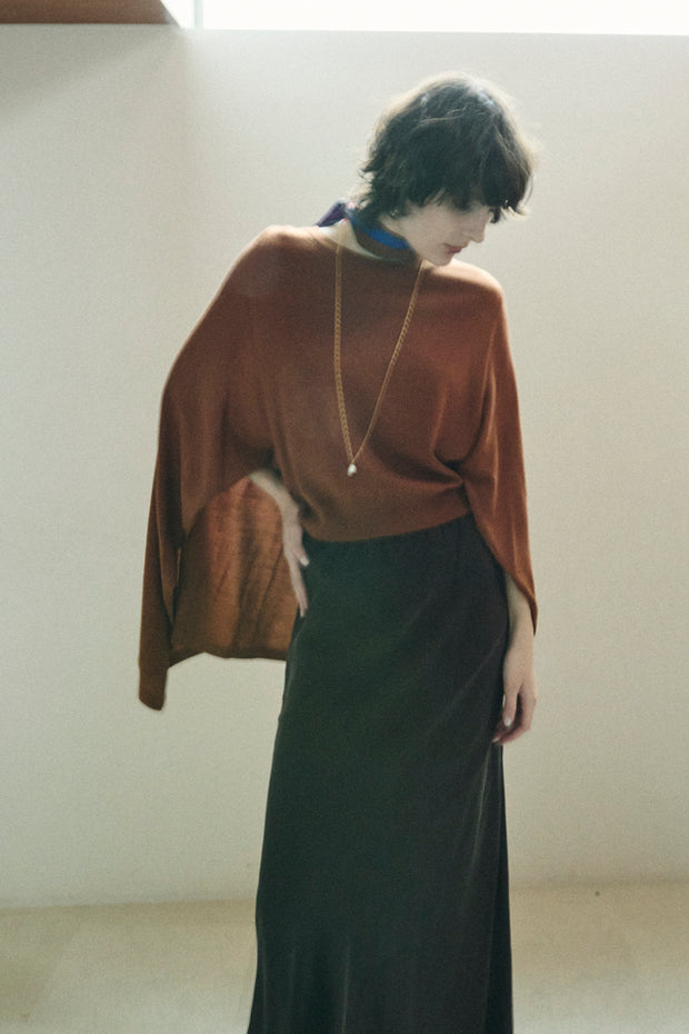 Back Cape Knit Orange