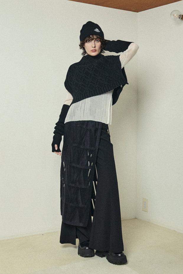 ケーブルケープアンドアームウォーマー　Black