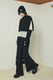 ケーブルケープアンドアームウォーマー　Black