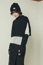 ケーブルケープアンドアームウォーマー　Black