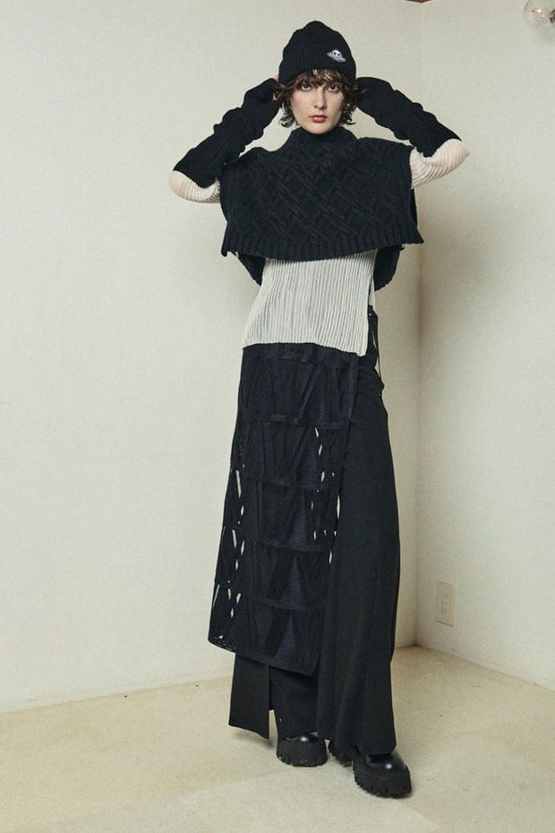 ケーブルケープアンドアームウォーマー　Black