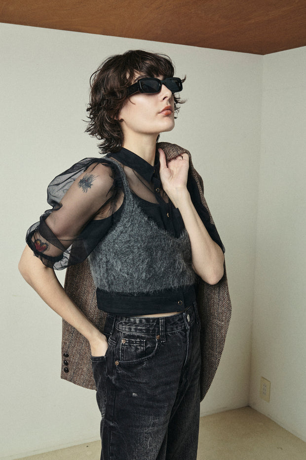 ニットブラトップ　Gray