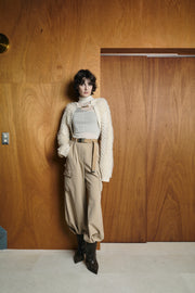 2Wayケーブルショートカーデ　Off White