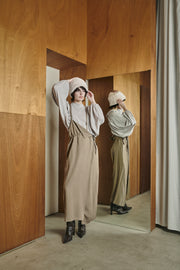 One shoulder Jumper skirt Khaki