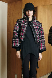 4wayリバーシブルツイードダウン　Black