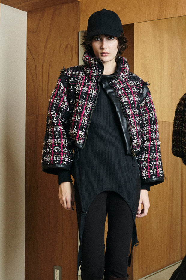 4wayリバーシブルツイードダウン　Black