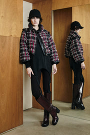 4wayリバーシブルツイードダウン　Black