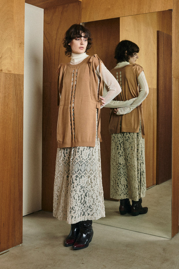 2 Way Knit Vest Camel