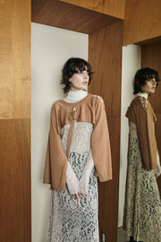 2 Way Knit Vest Camel