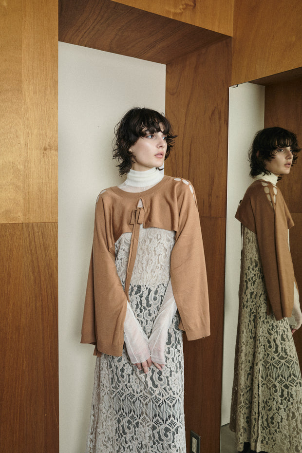 2 Way Knit Vest Camel