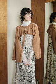 2 Way Knit Vest Camel