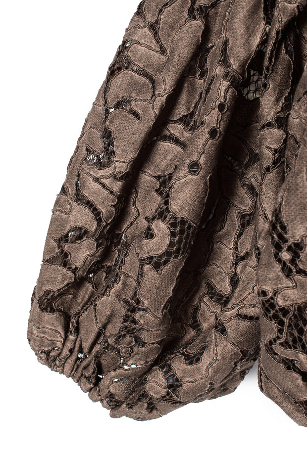 【先行予約】レースワンショルトップ Brown