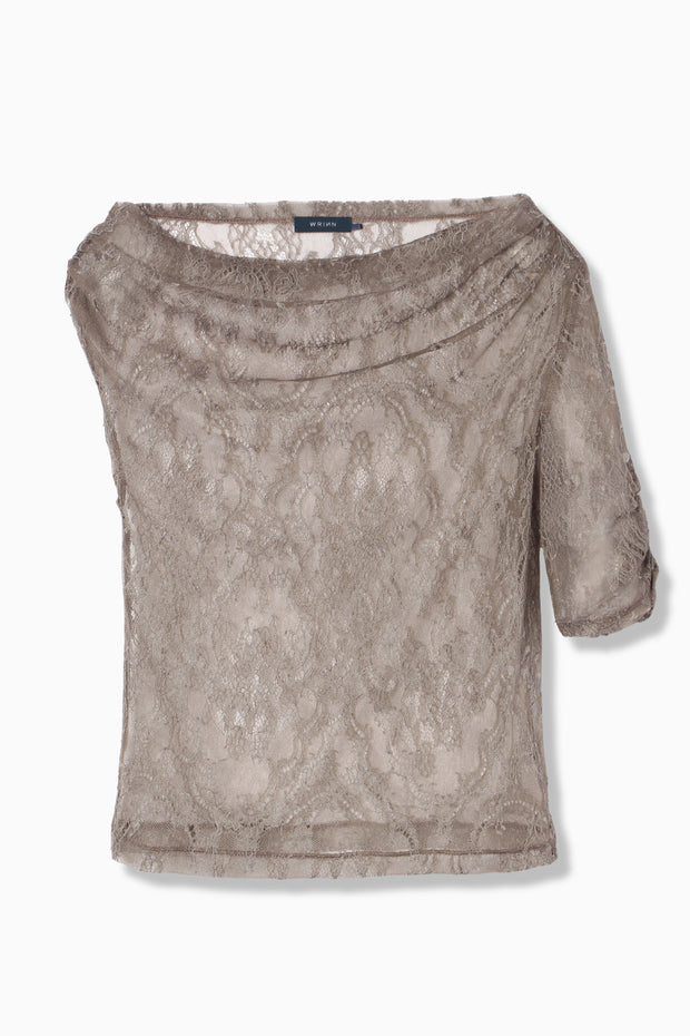 【先行予約】スカーフ付ワンショルTOP Gray Beige