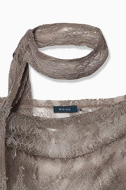 【先行予約】スカーフ付ワンショルTOP Gray Beige